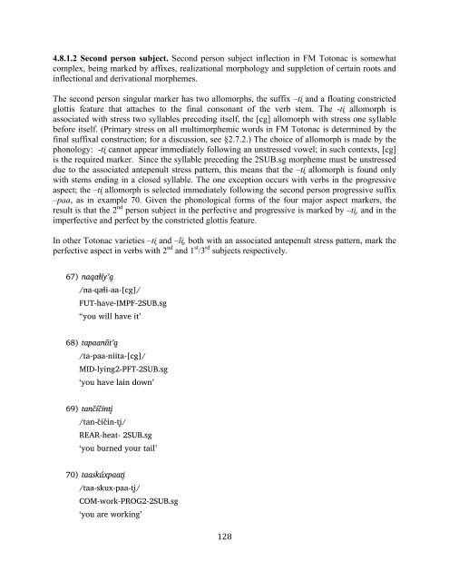 The phonology and morphology of Filomeno Mata Totonac