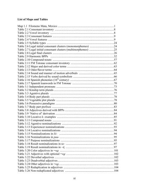 The phonology and morphology of Filomeno Mata Totonac