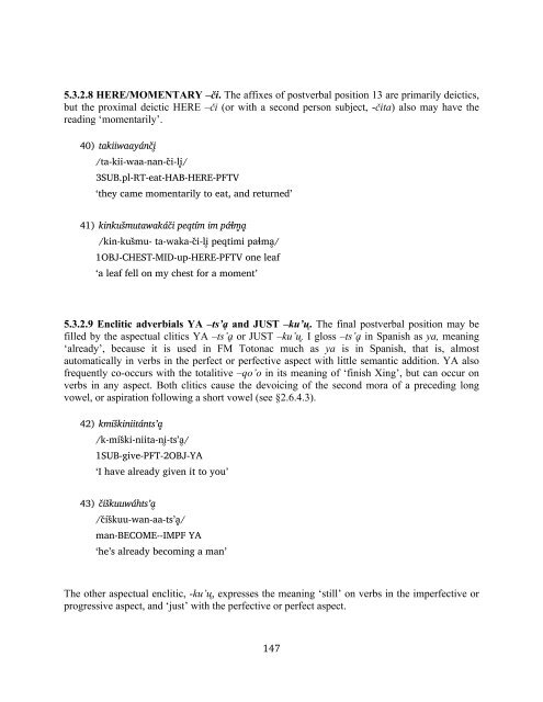 The phonology and morphology of Filomeno Mata Totonac