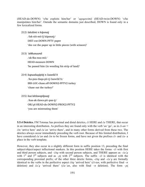 The phonology and morphology of Filomeno Mata Totonac