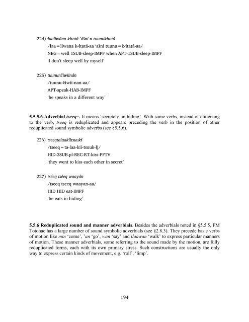 The phonology and morphology of Filomeno Mata Totonac