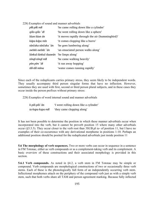 The phonology and morphology of Filomeno Mata Totonac