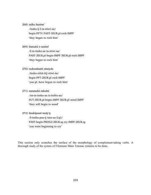 The phonology and morphology of Filomeno Mata Totonac