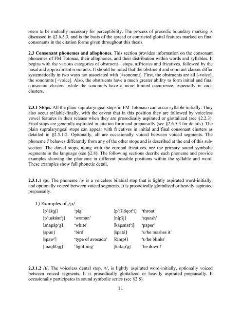 The phonology and morphology of Filomeno Mata Totonac