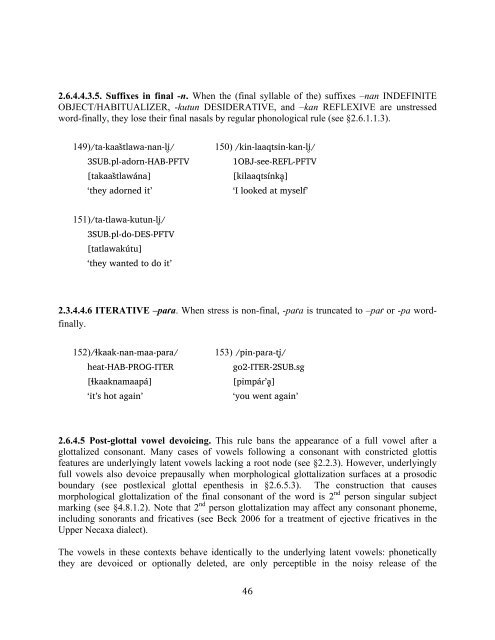 The phonology and morphology of Filomeno Mata Totonac