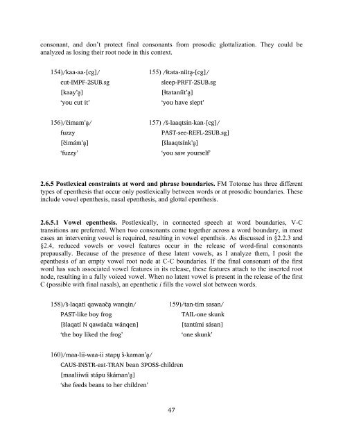 The phonology and morphology of Filomeno Mata Totonac