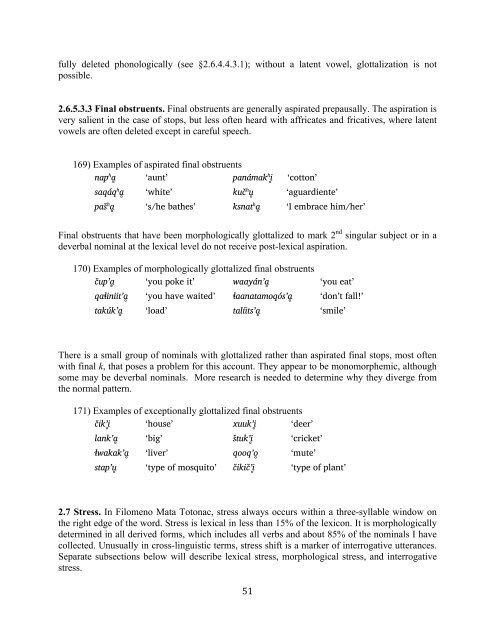 The phonology and morphology of Filomeno Mata Totonac