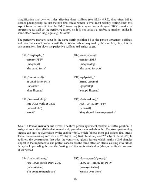 The phonology and morphology of Filomeno Mata Totonac