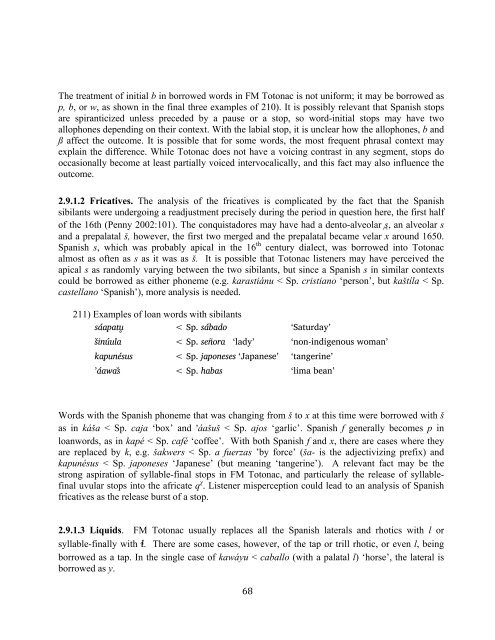 The phonology and morphology of Filomeno Mata Totonac