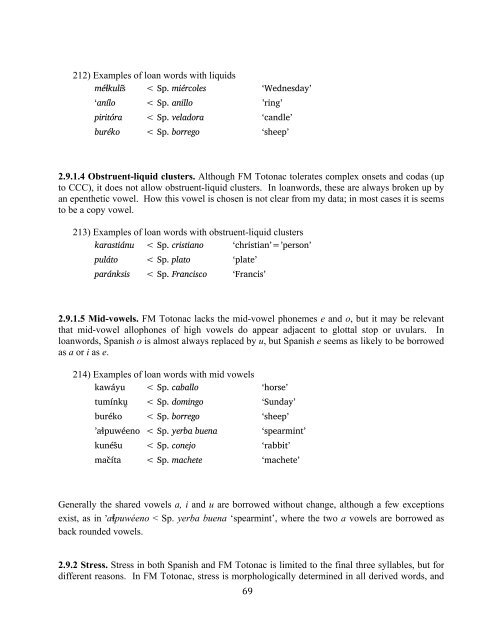 The phonology and morphology of Filomeno Mata Totonac