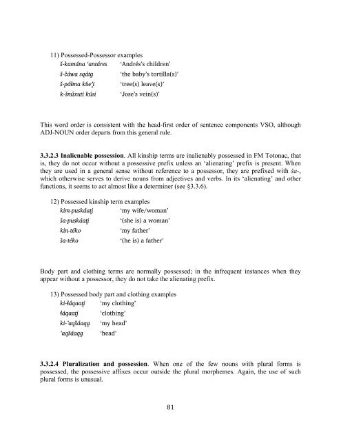 The phonology and morphology of Filomeno Mata Totonac