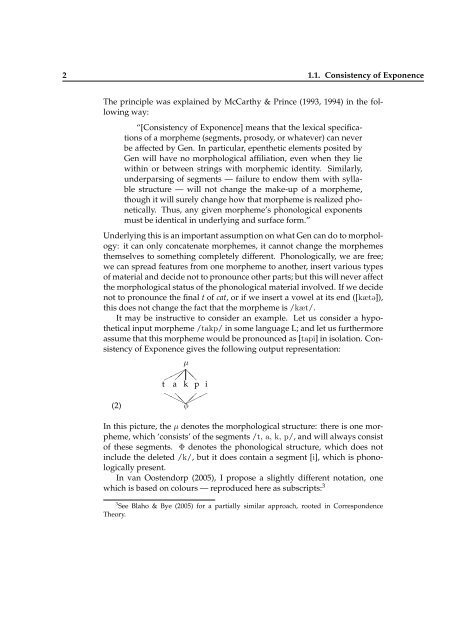 Derived Environment Effects and Consistency of ... - Linguistics