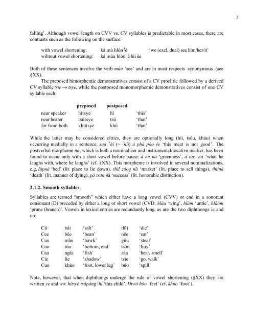 Kuki-Thaadow Segmental Phonology - Linguistics