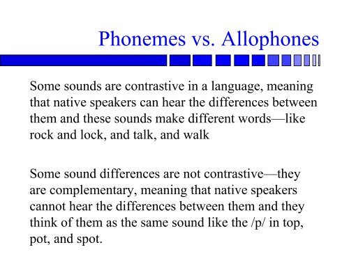 Phonology and Phonetic Transcription - Department of Linguistics ...
