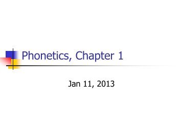 Articulatory Phonetics - Department of Linguistics and English ...