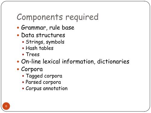 Resources required - Department of Linguistics and English Language