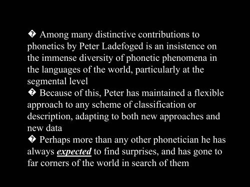 Peter Ladefoged and Phonetics in the Field - UCLA Department of ...