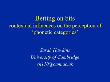 Betting on bits - UCLA Department of Linguistics