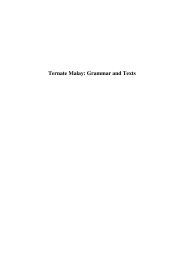 Ternate Malay: Grammar and texts (LOT ... - LOT publications
