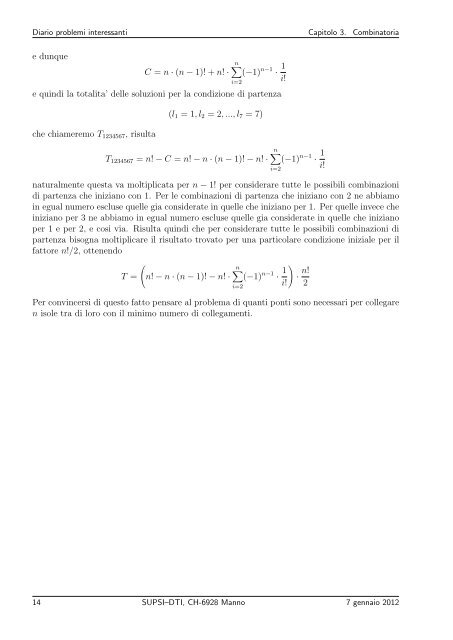 Capitolo 4 Problemi di vario genere - Supsi