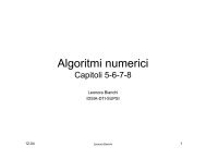 slides su algoritmi numerici - SUPSI