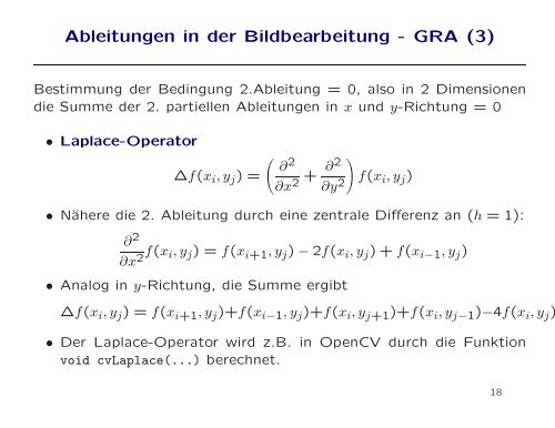 5. Numerische Differentiation und Integration