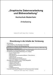 Thema 05: Methoden für Antialaising - Hochschule Niederrhein