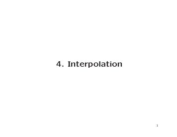 4. Interpolation