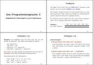 zusammengesetzte Datentypen und Funktionen