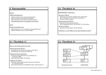 2 Datenmodelle 2.1 Überblick