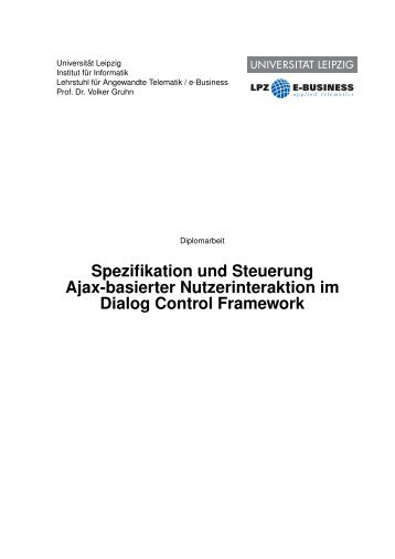 Spezifikation und Steuerung Ajax-basierter Nutzerinteraktion im ...