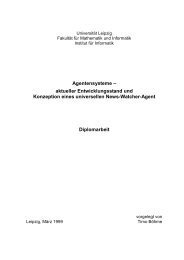 Agentensysteme - Dokumentenserver Fakultät für Mathematik und ...