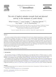The role of implicit attitudes towards food and ... - ResearchGate