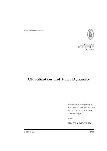 Globalization and Firm Dynamics - Lirias@Lessius