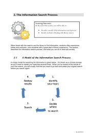 Section 2: The information search process - Library & information ...