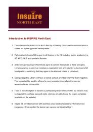 Introduction to INSPIRE North East - Library & information services