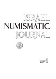 israel numismatic journal