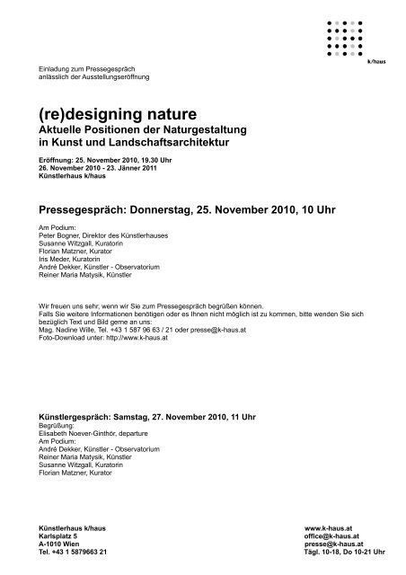 (re)designing nature - eSeL