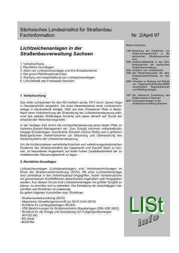 Sächsisches Landesinstitut für Straßenbau Fachinformation Nr. 2 ...
