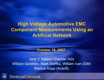 High Voltage Automotive EMC Component Measurements Using and