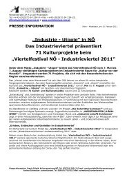 „Industrie - Utopie“ in NÖ Das Industrieviertel präsentiert 71 ...