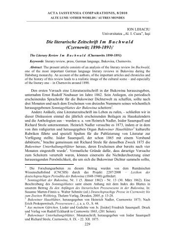 (Czernowitz 1890-1891)1 - literaturacomparata.ro