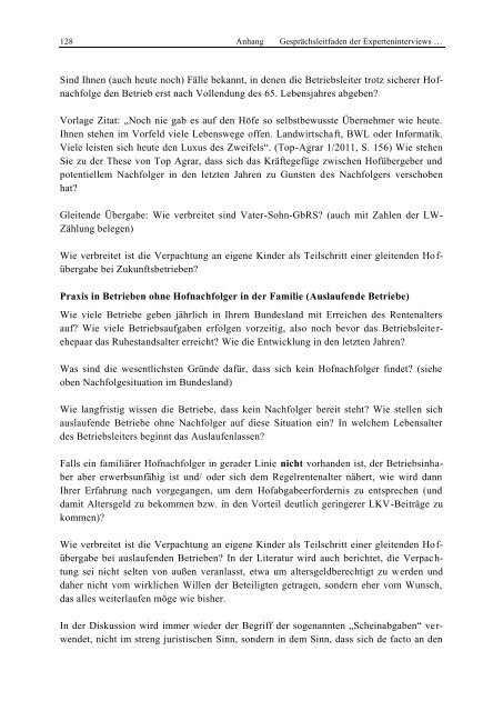 Agrarstrukturelle Wirkungen der Hofabgabeklausel ... - vTI - Bund.de