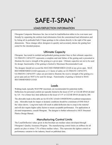 Safe-T-Span Fiberglass Pultruded Grating - Fibergrate Composite ...