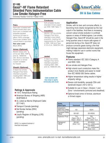 Gexol®-HF Flame Retardant Shielded Pairs Instrumentation Cable ...