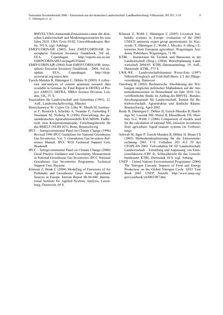 Nationaler Inventarbericht 2006 : Emissionen aus der ... - vTI