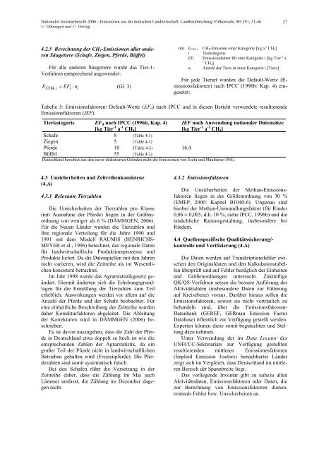 Nationaler Inventarbericht 2006 : Emissionen aus der ... - vTI