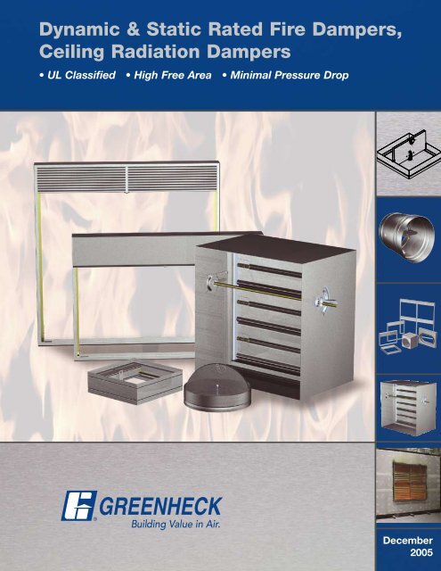 Dynamic Static Rated Fire Dampers Ceiling Radiation Dampers