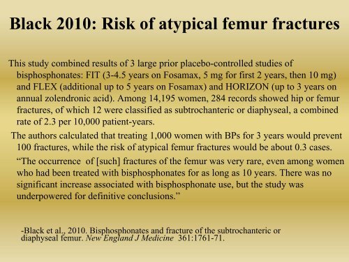 The FOSAMAX Induced Femur Fractures - HB Litigation Conferences