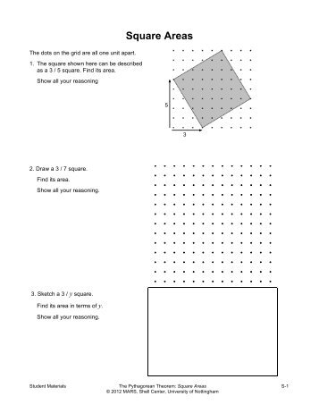 The Pythagorean Theorem: Square Areas